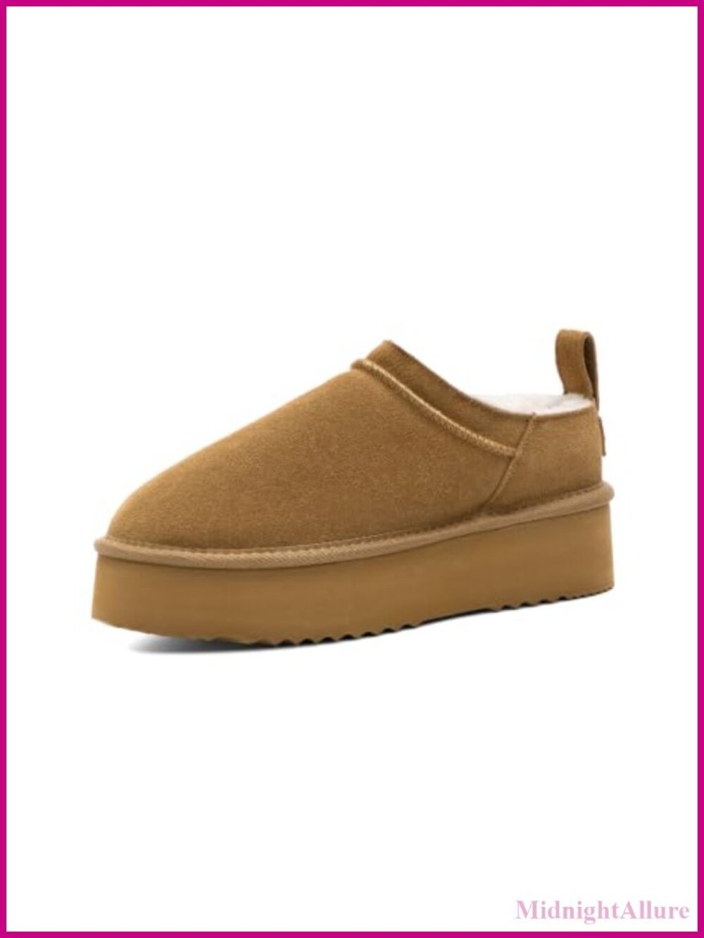 Genuine Suede Slippers Women Slip On Cozy Platform Mini Snow Boots